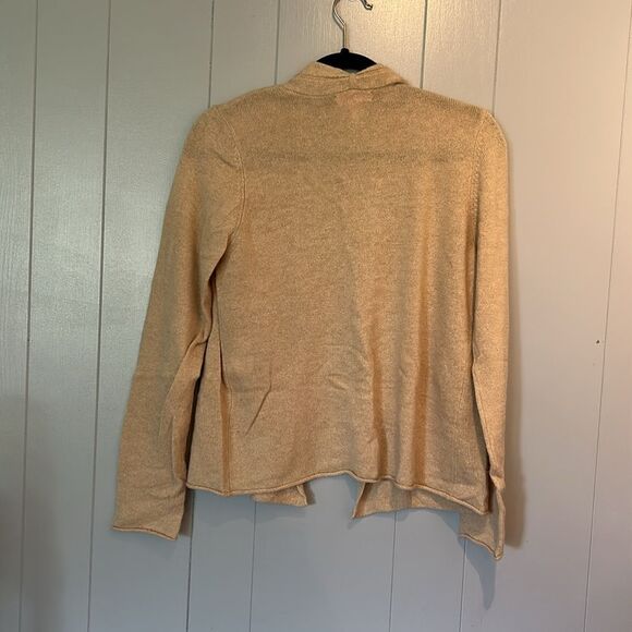 Lilly Pulitzer Tan Cashmere Open Cardigan Size Medium - Picture 2 of 2